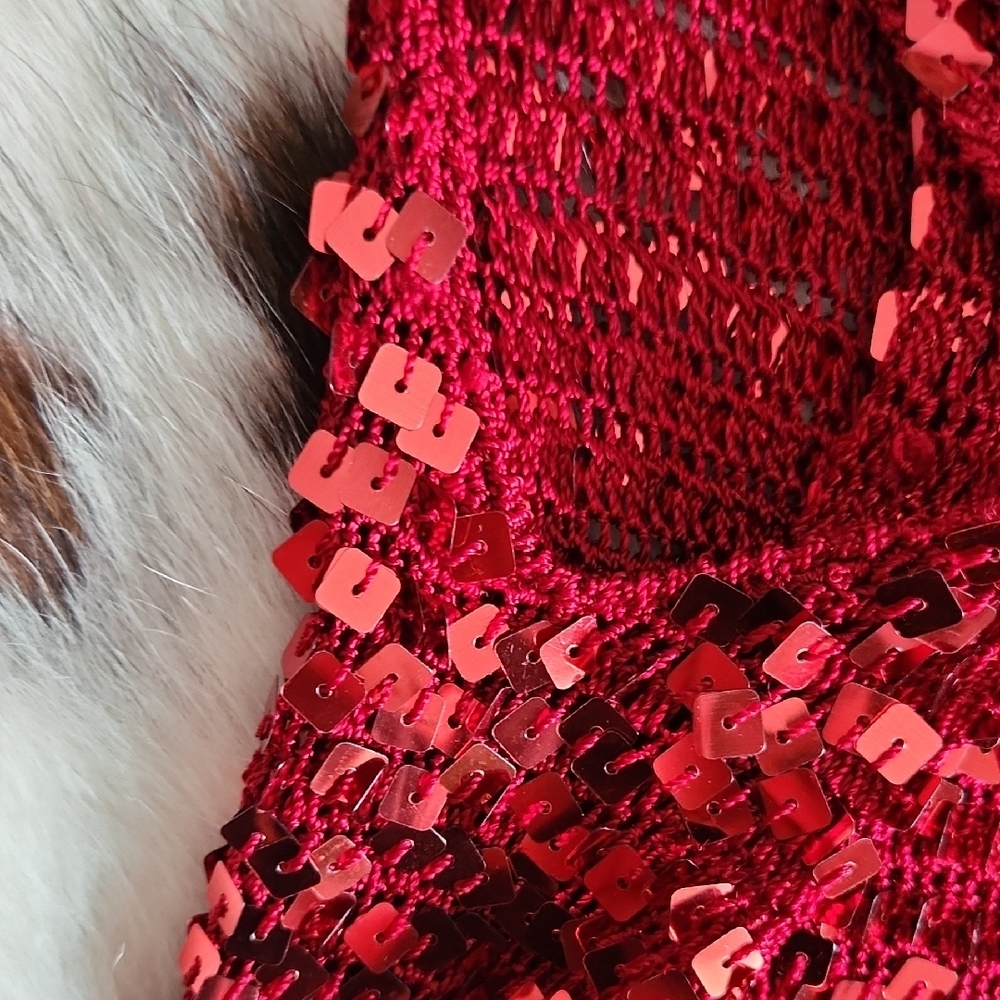 Jessica Red Sequin Tank Top - Picture 4 of 8